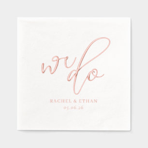 Serviettes Avec Dorure Calligraphie cuivrée élégante