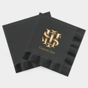 Serviettes Avec Dorure Christogramme IHS