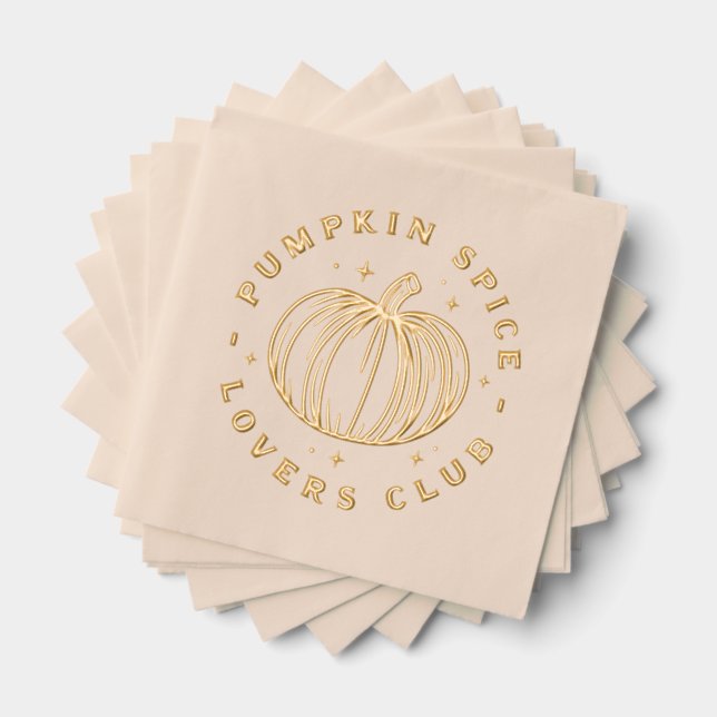 Serviettes Avec Dorure Club citrouille des amateurs d'épices (Insitu (empilé))