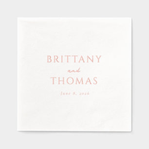 Serviettes Avec Dorure Corail Minimaliste Sophistiqué
