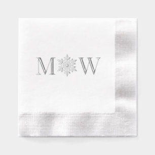 Serviettes Avec Dorure Couple hivernal Mariage 2 Monogramme initial