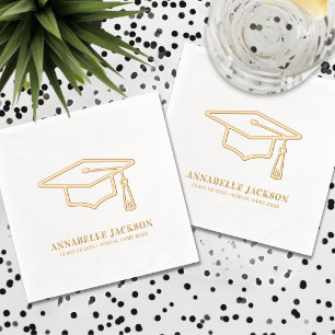 Serviettes Avec Dorure Diplôme Personnalisé en Or