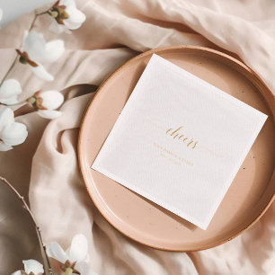 Serviettes Avec Dorure Dorée Élégante Élégante Élégante Étiquetante Éti