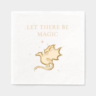 Serviettes Avec Dorure Dragon et étoiles Qu'il y ait de la magie