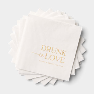 Serviettes Avec Dorure Drunk In Love Mariage