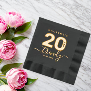 Serviettes Avec Dorure Elégant Moderne Girly 20 et tendance