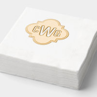 Élégant Quatrefoil marocain 3 Monogramme initial