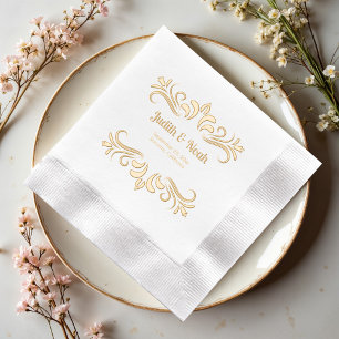 Serviettes Avec Dorure Elégante Mariage luxueuse