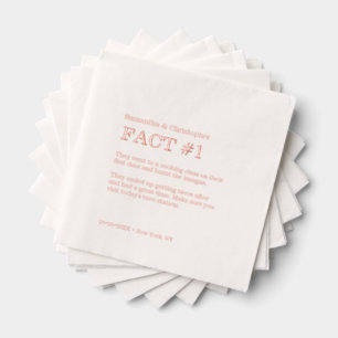 Serviettes Avec Dorure Fait amusant personnalisé de mariage Rose Gold Foi