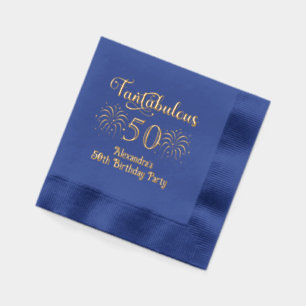 Serviettes Avec Dorure Fantabulos 50 ans (ou tout âge) Anniversaire & Feu