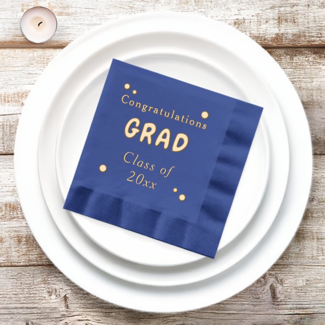 Serviettes Avec Dorure Félicitations à la promotion de l'année (Initiation)