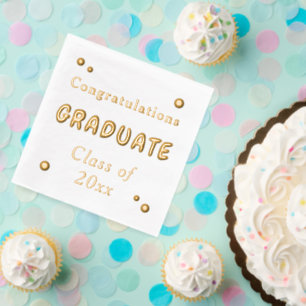 Serviettes Avec Dorure Félicitations Graduate Classe de l'année