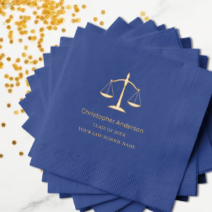 Serviettes Avec Dorure Fête de fin d'études de professionnel juridique