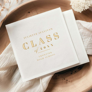 Serviettes Avec Dorure Fête de Remise de Diplômes de Style Minimaliste