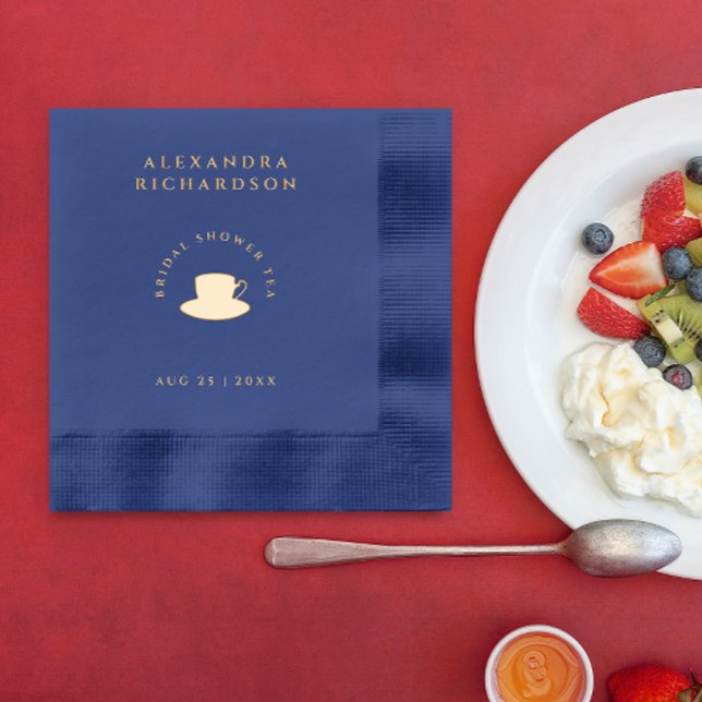 Serviettes Avec Dorure Fête des mariées classique Festive Elegant Tea Par (Créateur téléchargé)