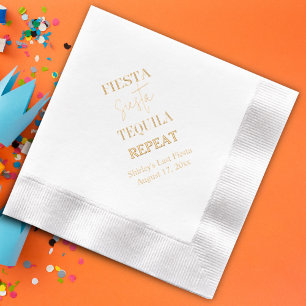 Serviettes Avec Dorure Fiesta Siesta Tequila Repeat