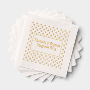 Serviettes Avec Dorure Fond floral pour toute occasion - Fête de fiançail