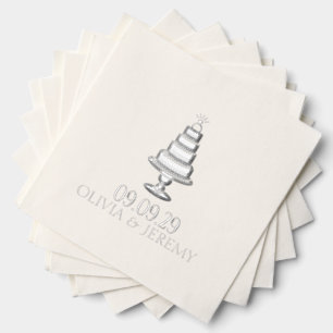 Serviettes Avec Dorure Gâteau mariage