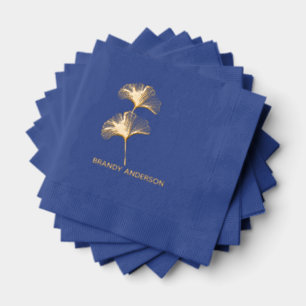 Serviettes Avec Dorure Ginkgo Leaf personnalisable