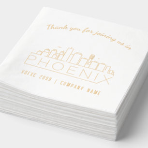 Serviettes Avec Dorure Gold Foil Custom Phoenix Corporate Event Naples