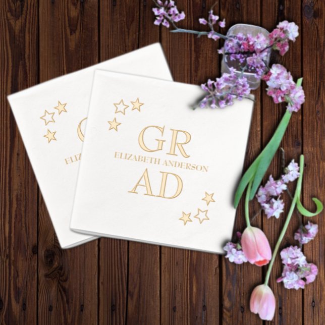 Serviettes Avec Dorure Gold Stars Grad (Créateur téléchargé)