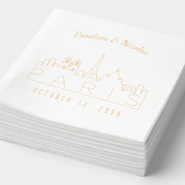 Serviettes Avec Dorure Huile d'or de serviettes personnalisées Paris (Détail)