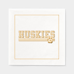 Serviettes Avec Dorure Huskies