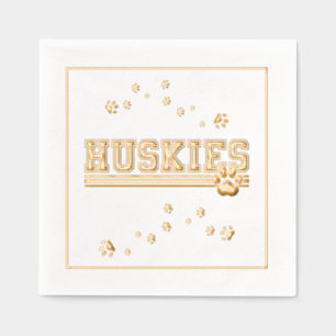 Serviettes Avec Dorure Huskies de sport