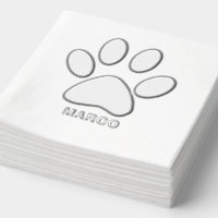 Image de patte de chien personnalisée avec feuille