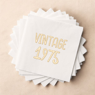 Serviettes Avec Dorure Jalon vintage Anniversaire Garde