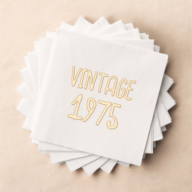 Serviettes Avec Dorure Jalon vintage Anniversaire Garde (Créateur téléchargé)