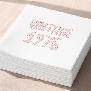 Serviettes Avec Dorure Jalon vintage Anniversaire Garde