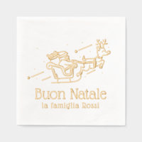 Joyeux Noël Santa Sleigh Noël Italien en Famille