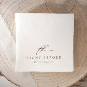 Serviettes Avec Dorure La Nuit Avant le Dîner de Répétition Moderne de Ma