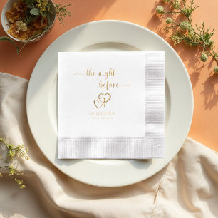 Serviettes Avec Dorure La veille, Dîner De Répétition