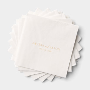 Serviettes Avec Dorure Lavern Elegant Mariage moderne