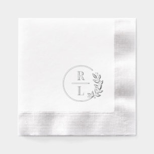 Serviettes Avec Dorure Logo du Mariage à couronnes branchées Monogrammes