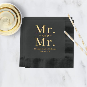 Serviettes Avec Dorure M. et M. Custom Wedding Monogram