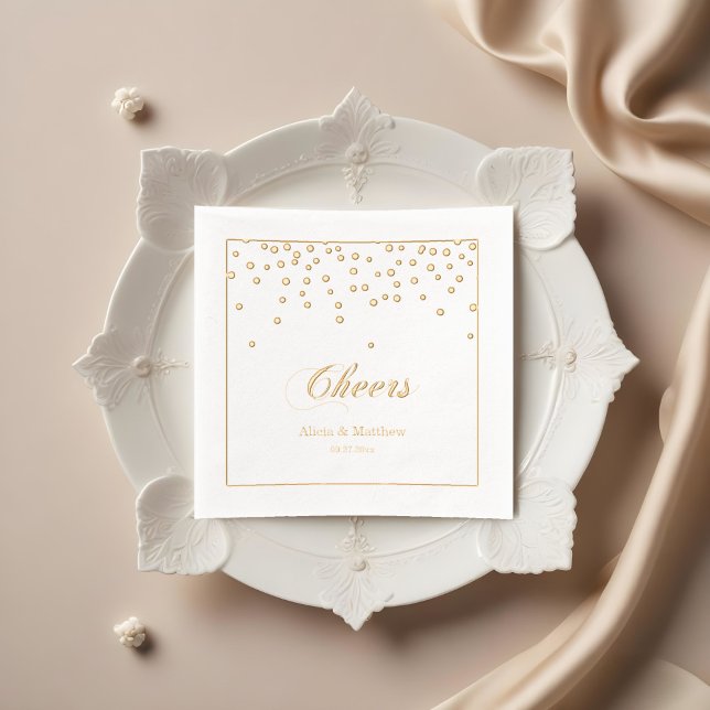 Serviettes Avec Dorure Mariage Confetti (Créateur téléchargé)