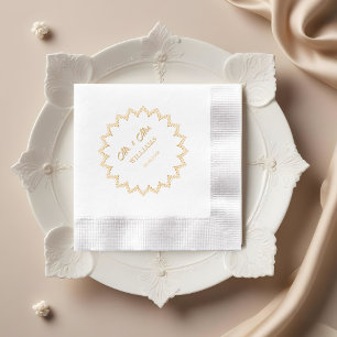 Serviettes Avec Dorure Mariage de courroie ornée personnalisé