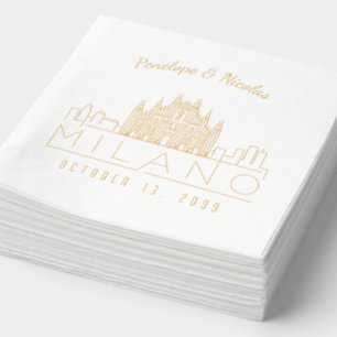 Serviettes Avec Dorure Mariage de Milan personnalisé Pain d'or