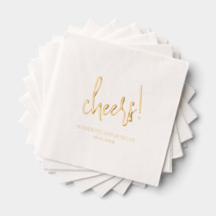 Serviettes Avec Dorure Mariage Élégant Intemporel