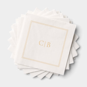 Serviettes Avec Dorure Mariage Élégant Traditionnel
