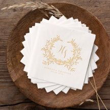 Mariage Élégant Traditionnel Classique Monogramme
