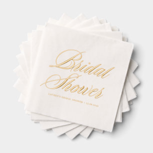 Serviettes Avec Dorure Mariage Fantaisiste Calligraphie Gras Fête de Mari
