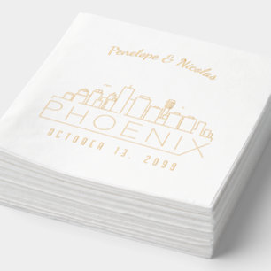 Serviettes Avec Dorure Mariage Phoenix Personnalisé Gold Foil