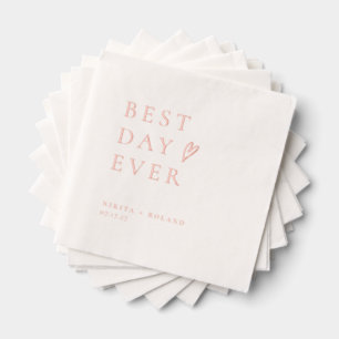 Serviettes Avec Dorure MEILLEUR JOUR JAMAIS Mariage