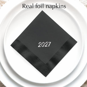 Serviettes Avec Dorure Moderne Élégant Personnalisé Fête du Nouvel An 202