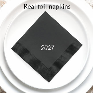 Serviettes Avec Dorure Moderne Élégant Personnalisé Fête du Nouvel An 202