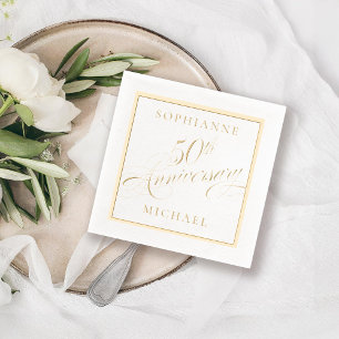Serviettes Avec Dorure Naples empilées